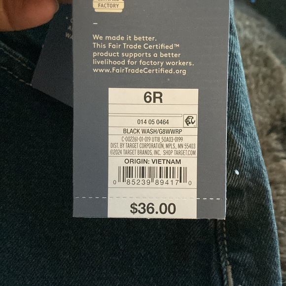 NWT Universal Thread Wide Leg Jeans size 6R - Picture 5 of 6